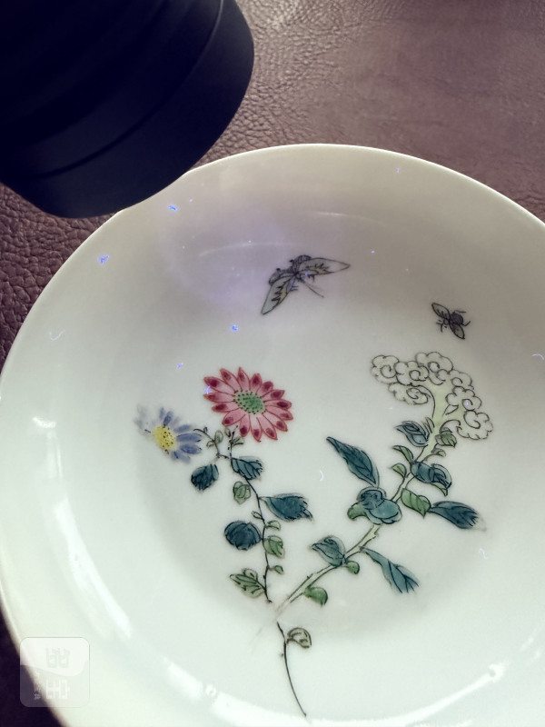 清雍正 粉彩花蝶纹小盘 - 图14